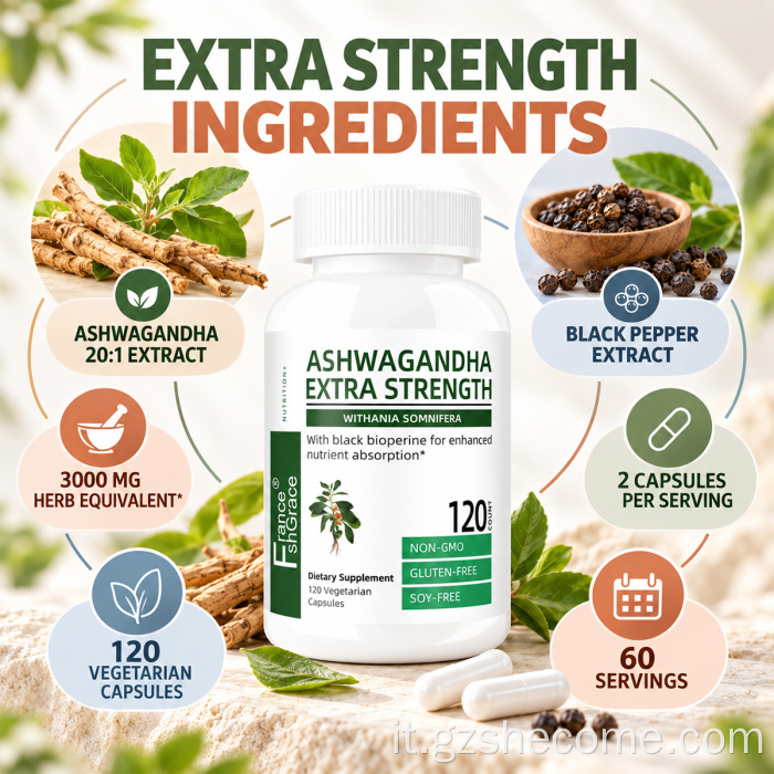 Shecome Ashwagandha Biologico Extra Forte 120 Capsule